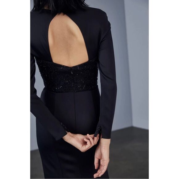 Amsale Stretch crepe gown size 10 - Picture 4 of 13